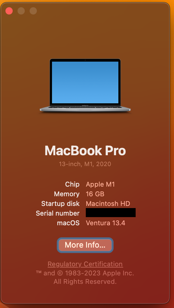 Mac operating system info