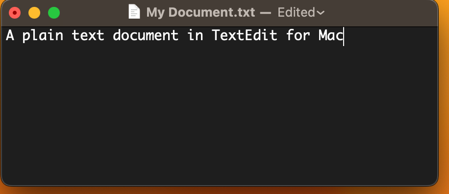 TextEdit file in txt